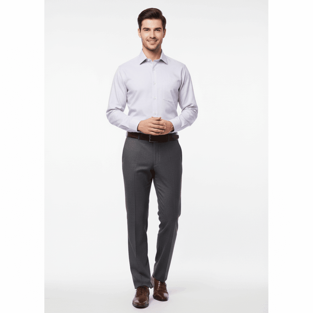 Micro Check Dress Shirt for Men